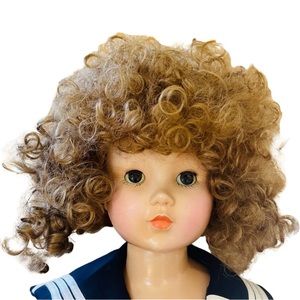 Doll Wig Honey Blond Curls Size 18 Fits Patti Playpal & Similar Japan Fiber